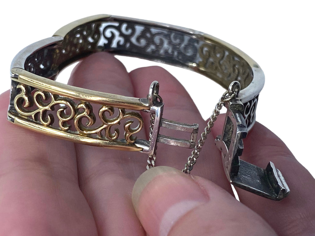 14k Silver Scroll Bracelet