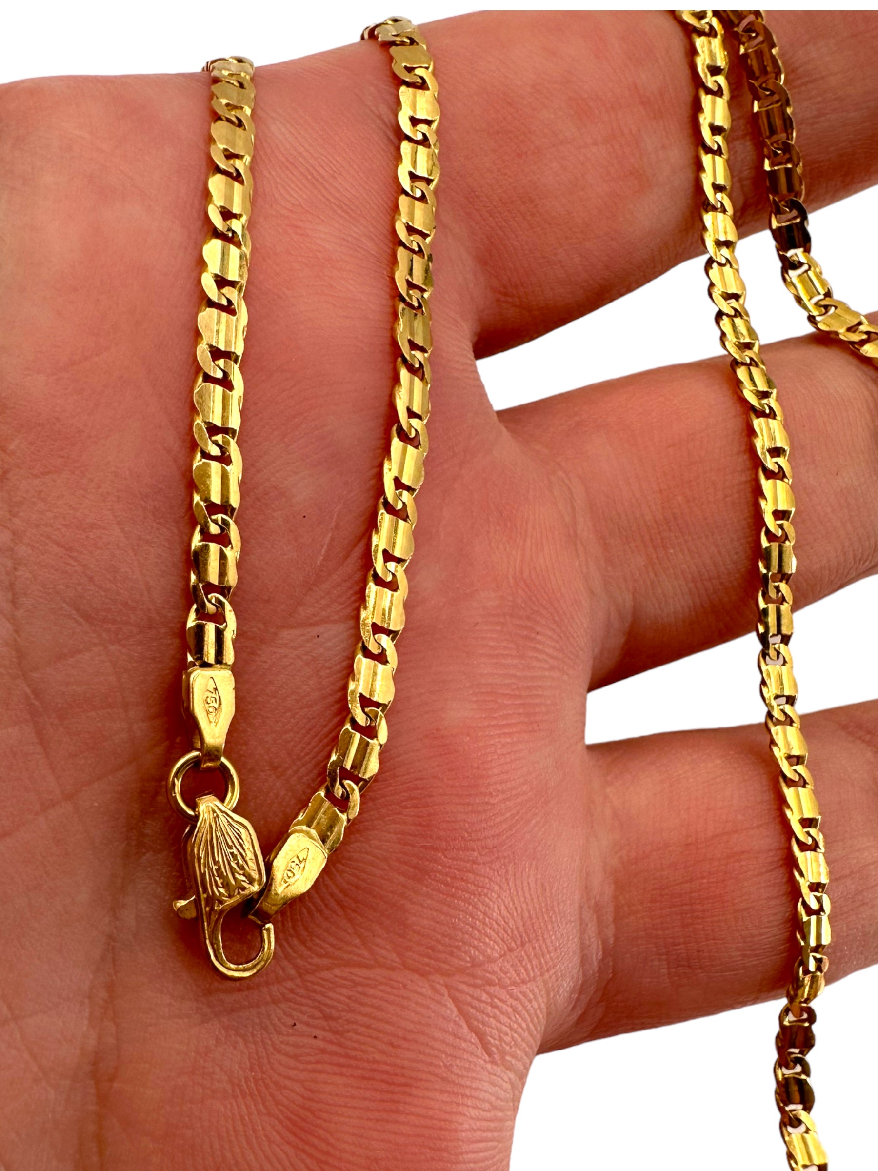 18k Small Anchor Link Chain Necklace