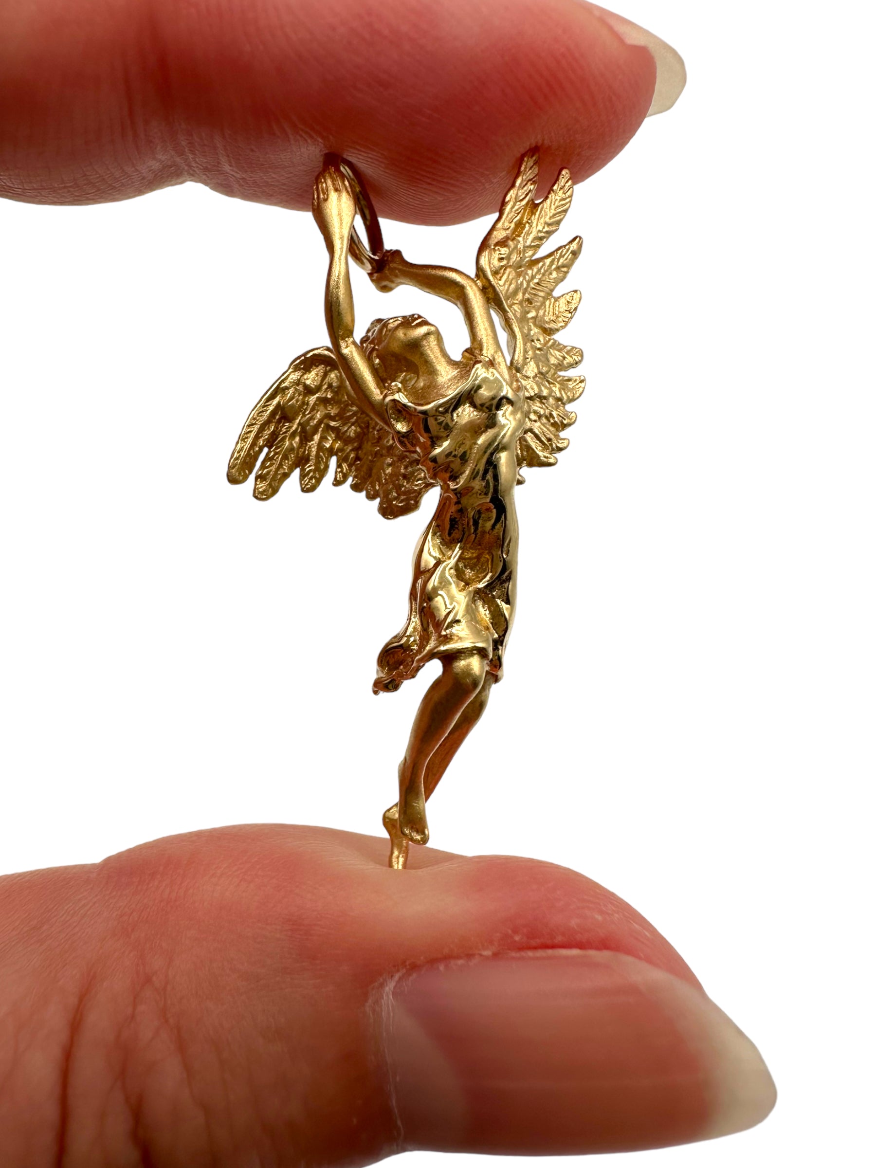 14k Large Angel Pendant