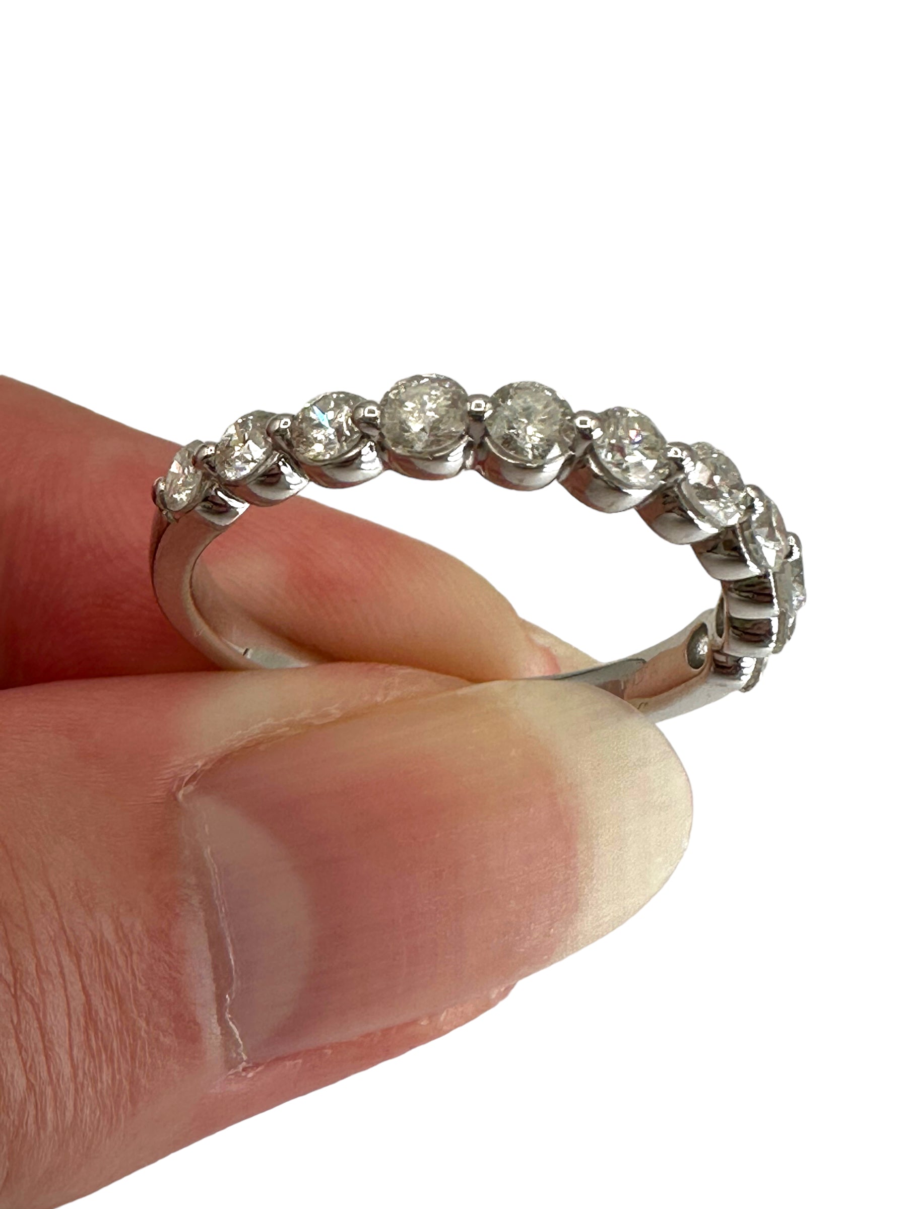14k Diamond Stacker Band