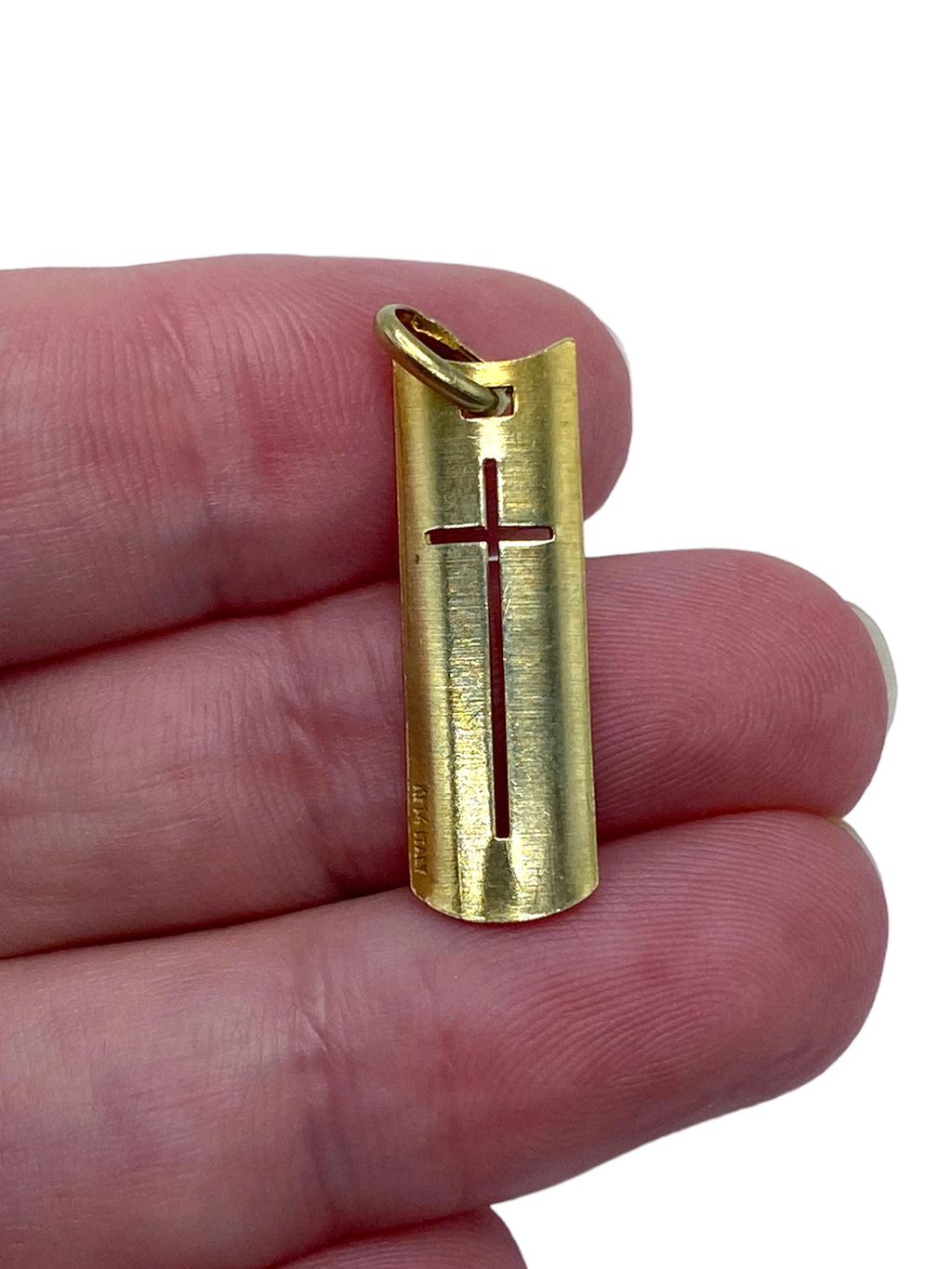 14k Cross Shield Pendant