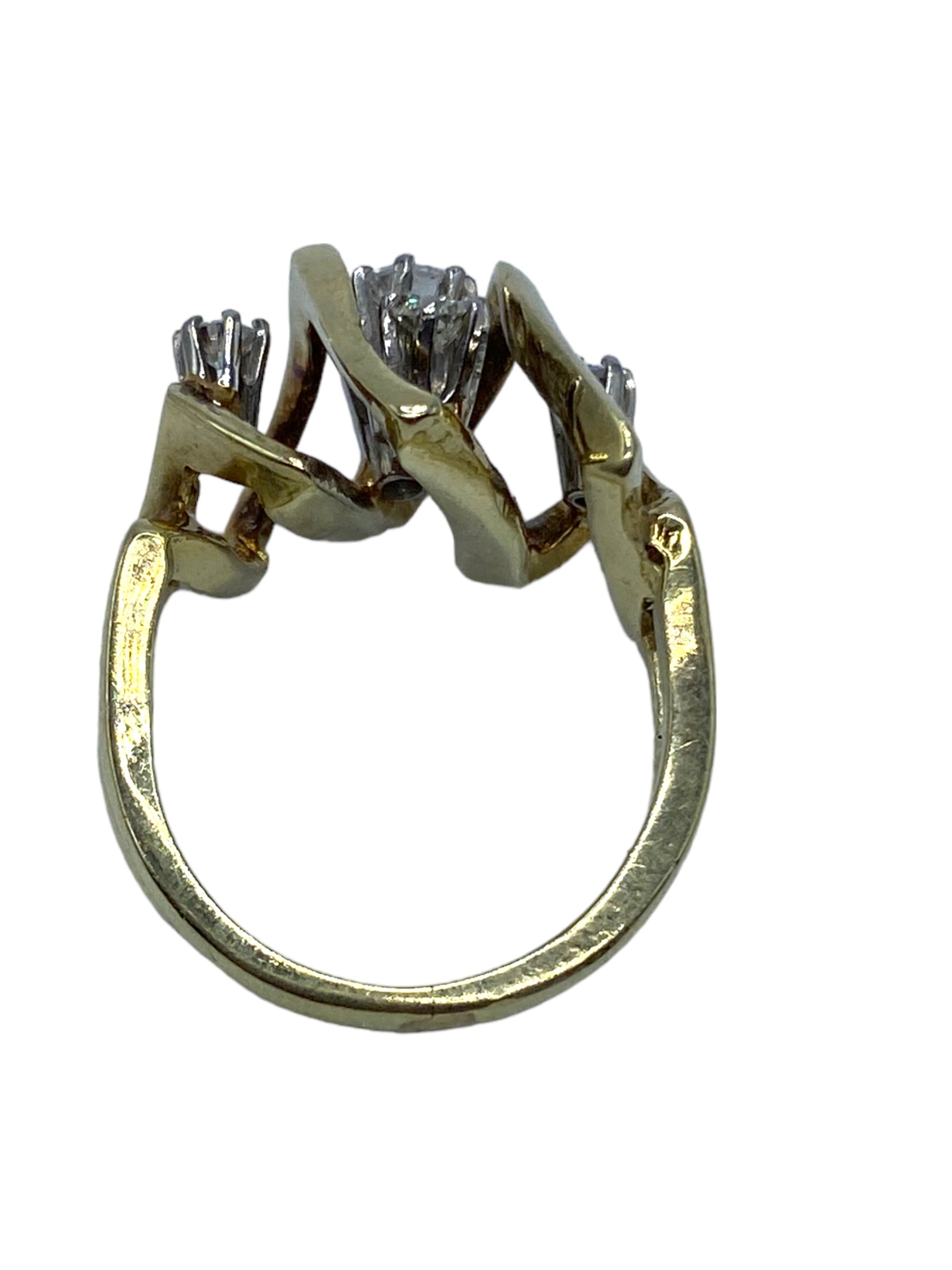 14k Craggy Diamond Ring