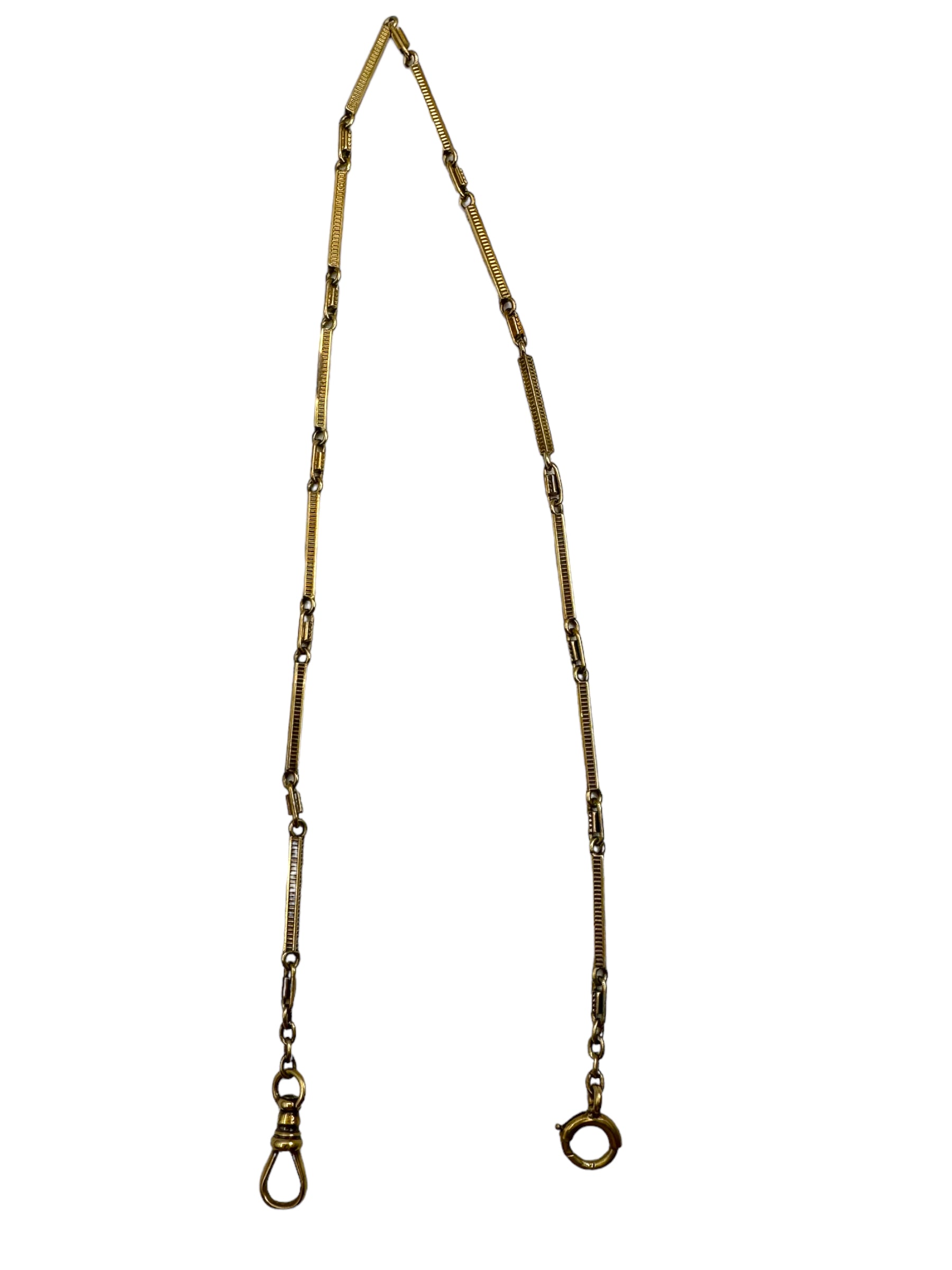 14k Bar Link Watch Chain