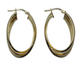 14k Oval Hoop Earrings