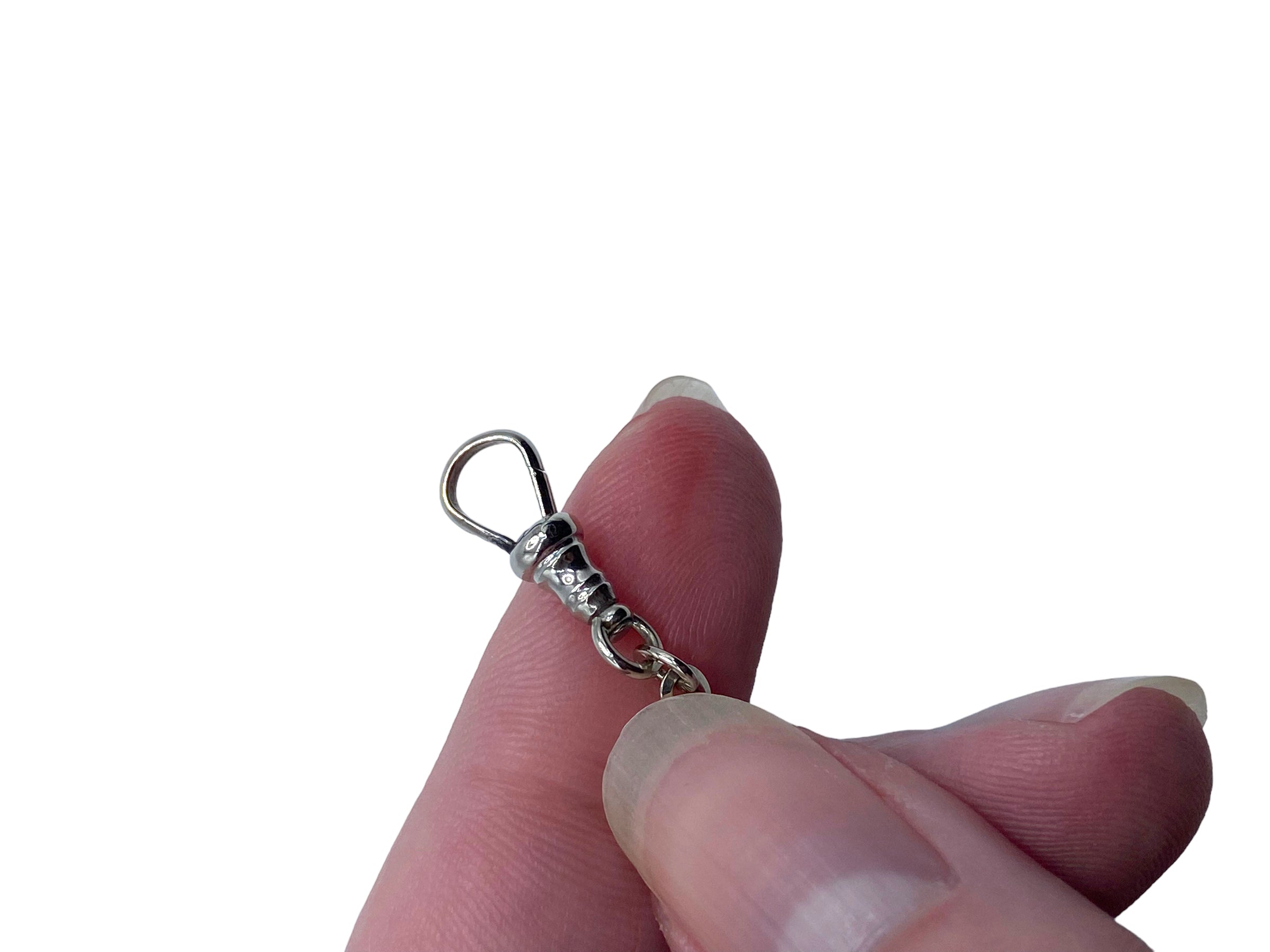 14k White Gold Watch Chain