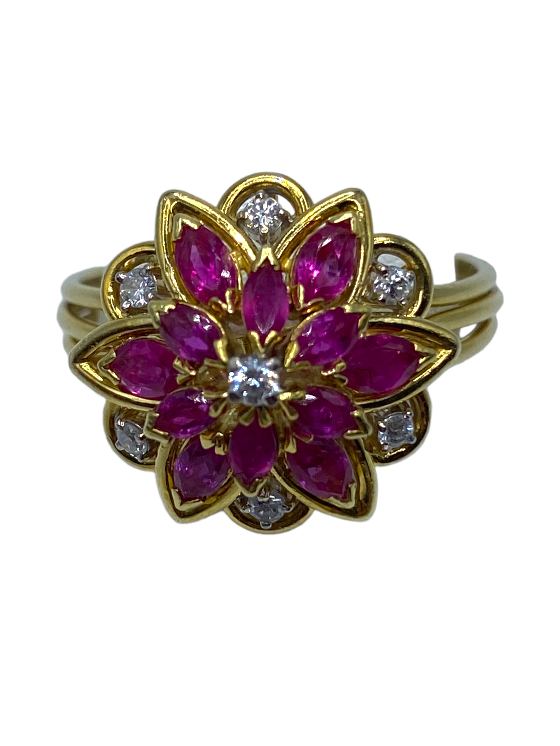 18k Ruby and Diamond Ring