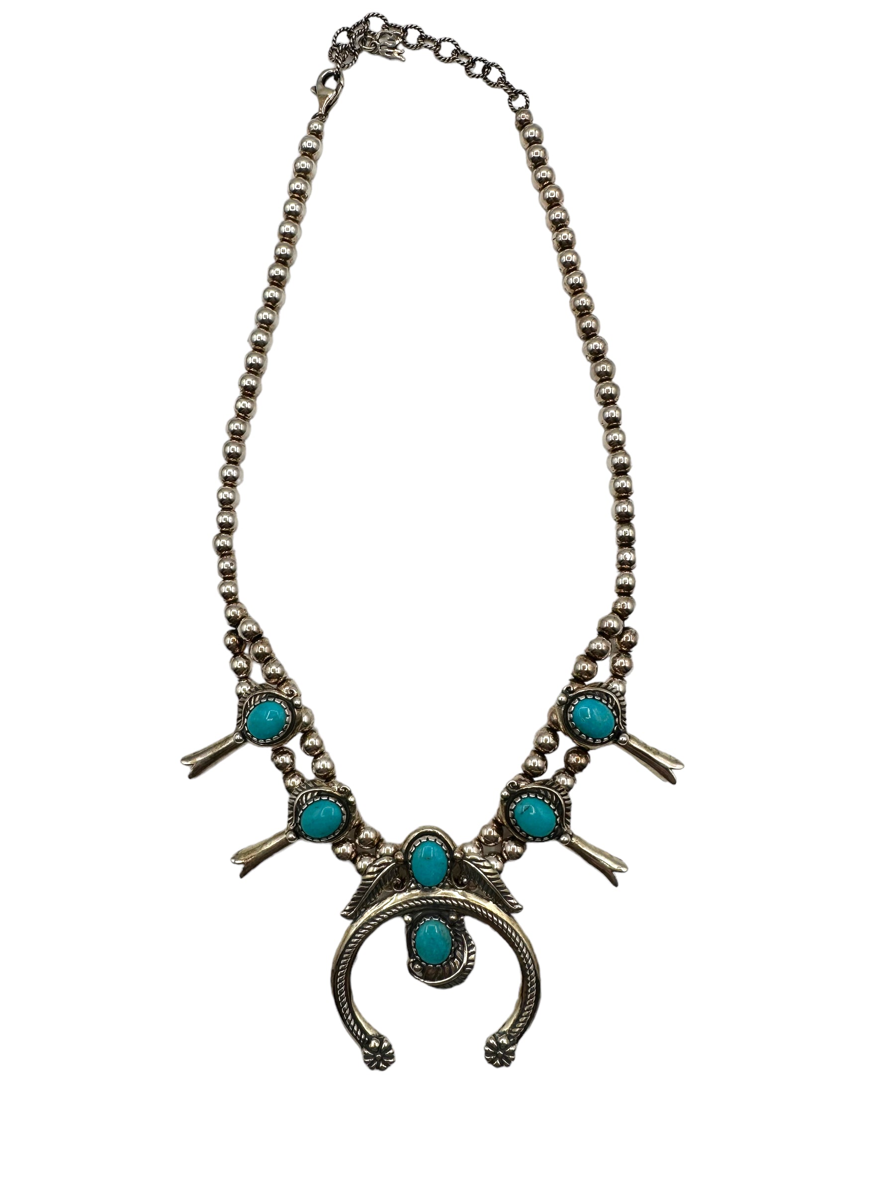 Sterling Silver Squash Blossom Necklace