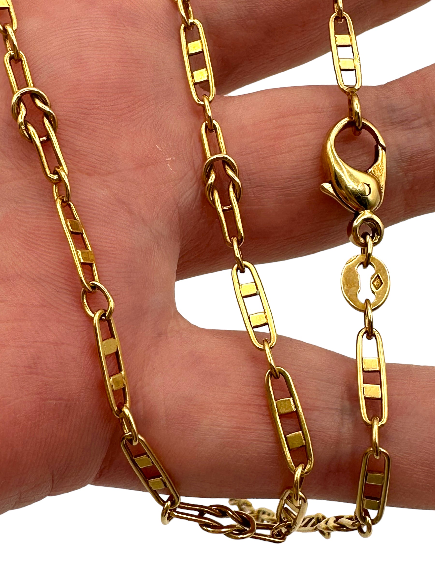 18k Fancy Link Necklace