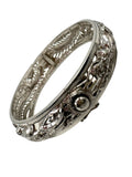 Platinum Dragon and Phoenix Bangle Bracelet