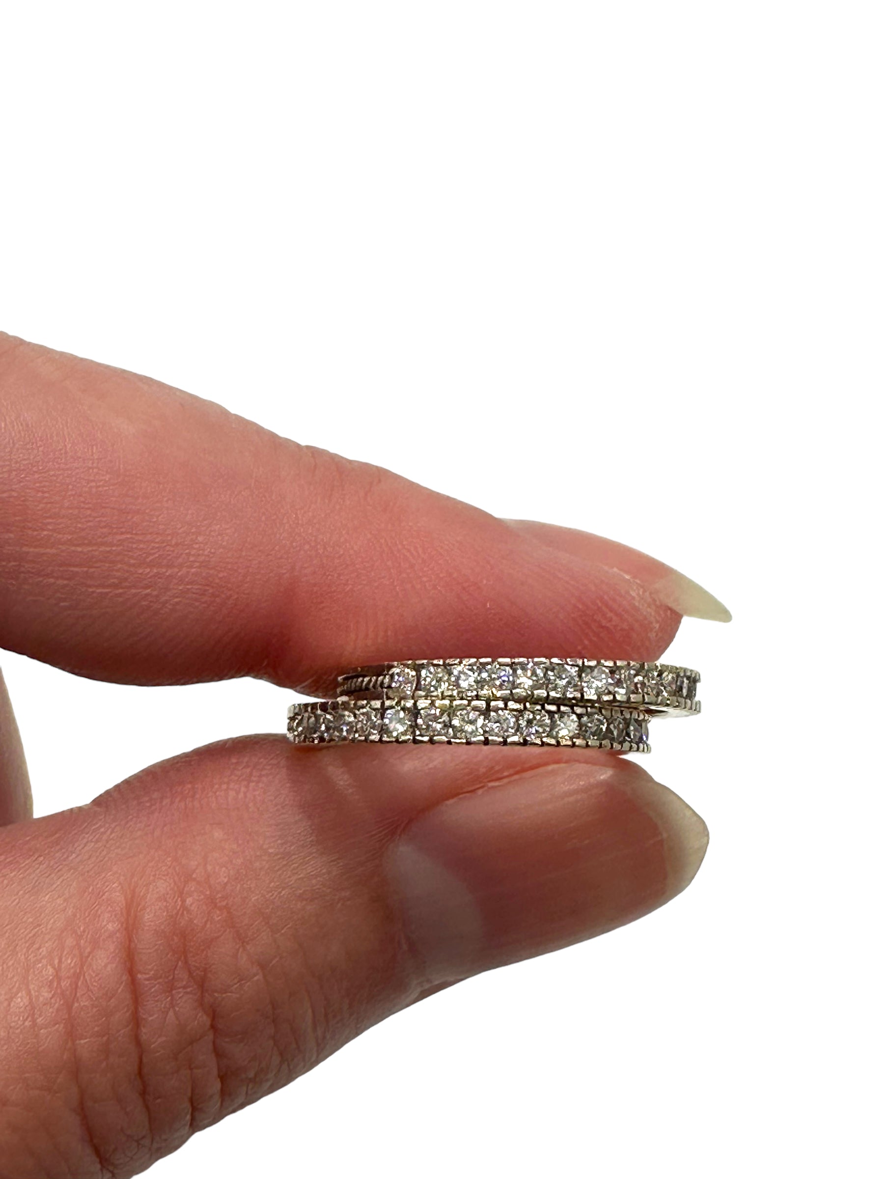 18k White Gold Hidalgo Stacker Rings