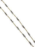 14k Two Tone Dog Bone Link Necklace