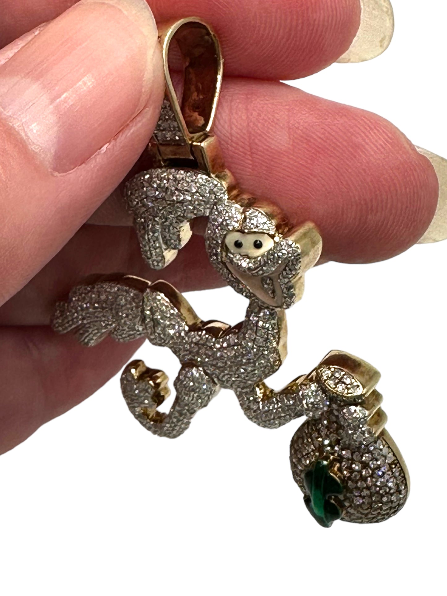 10k Diamond Enamel Roadrunner Pendant
