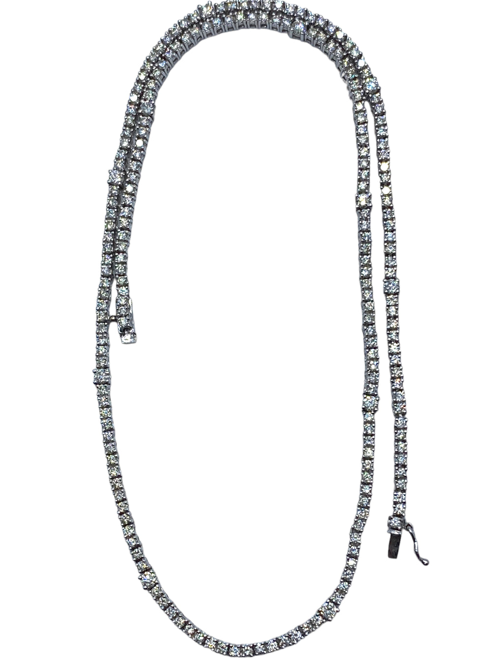 18k White Gold Diamond Tennis Necklace