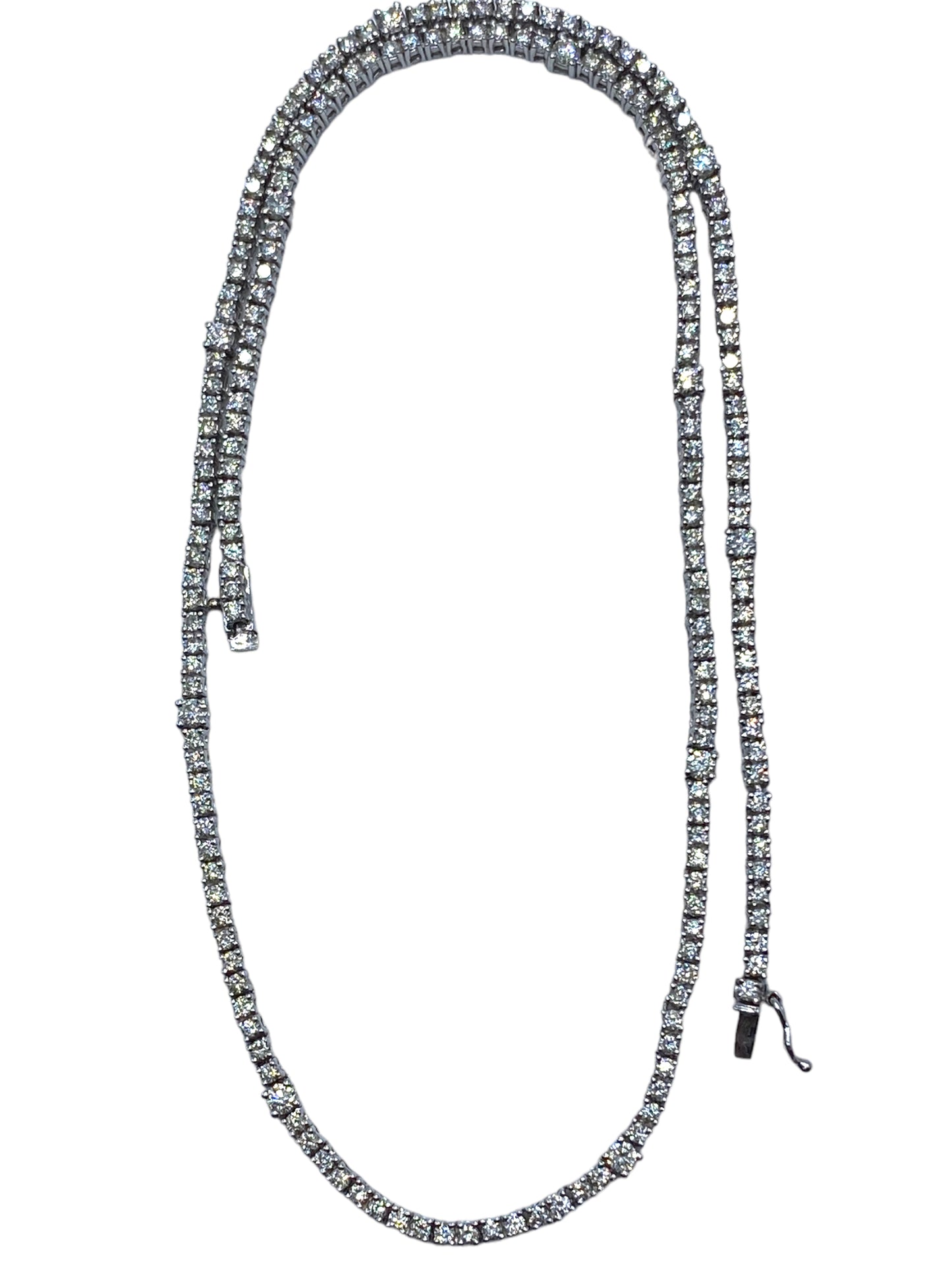 18k White Gold Diamond Tennis Necklace