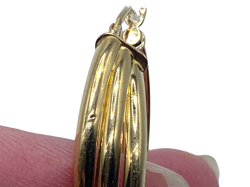 14k Oval Hoop Earrings