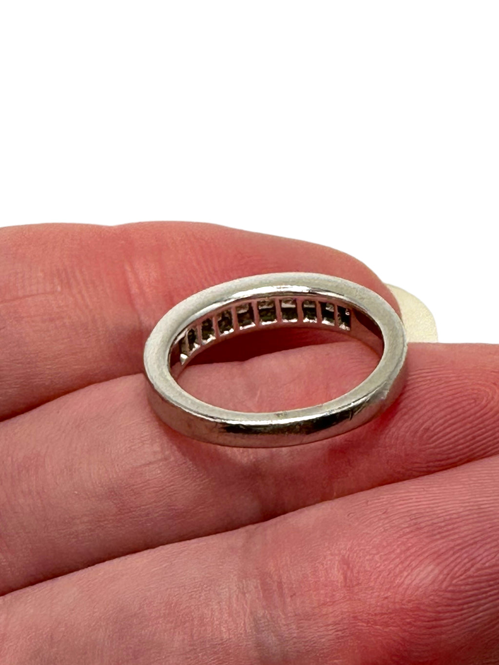 Platinum Princess Cut Diamond Stacker Ring
