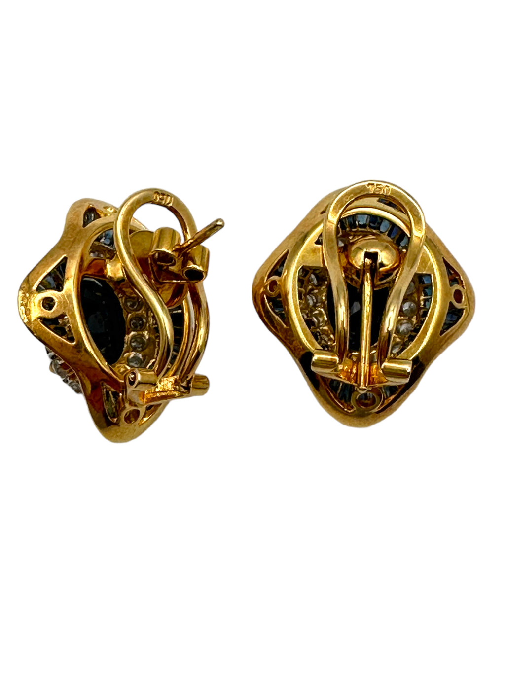 18k Sapphire Diamond Ballerina Earrings