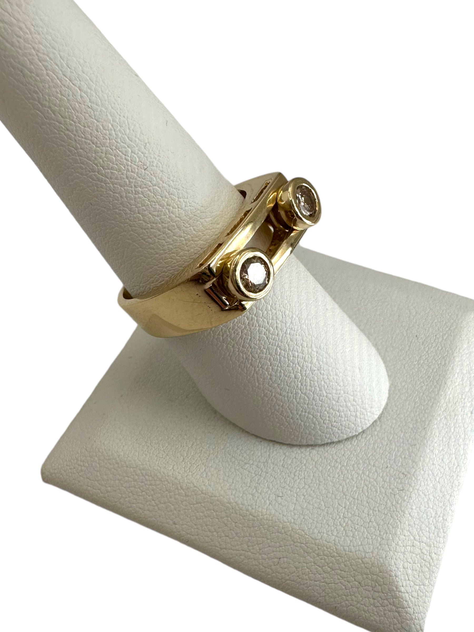 14k Diamond Slider Ring