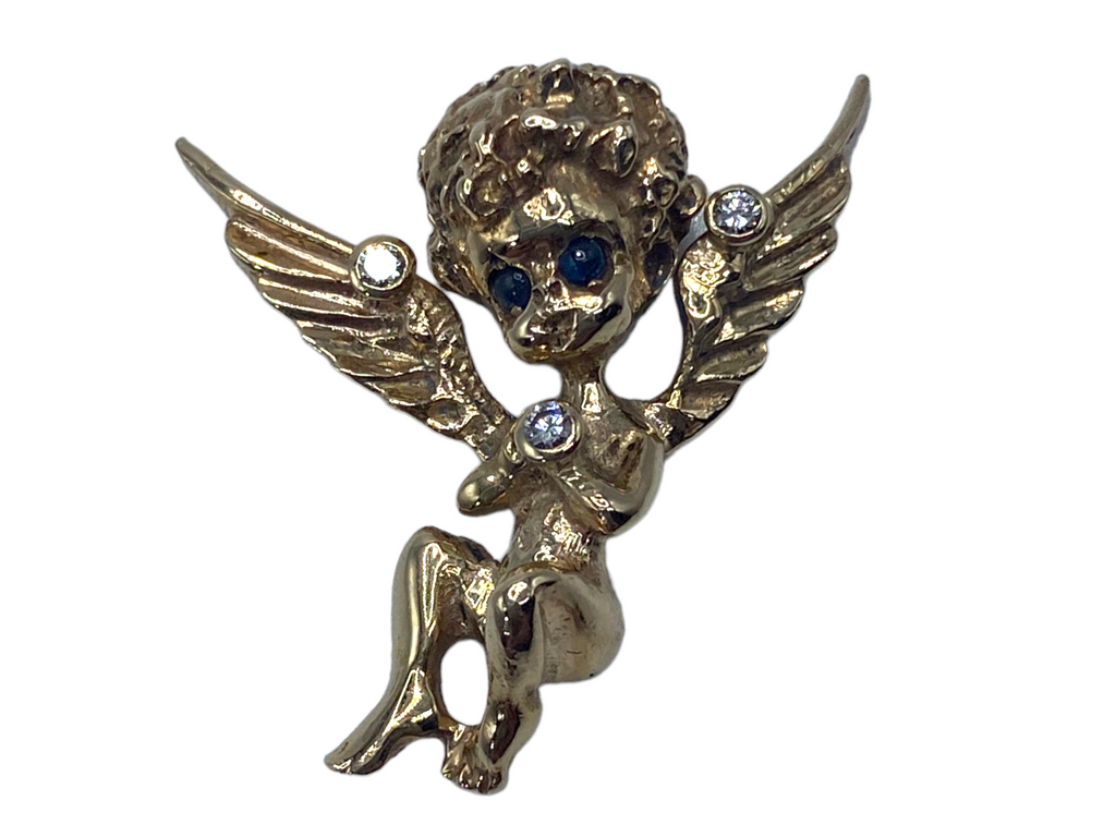 14k Cherub Pendant