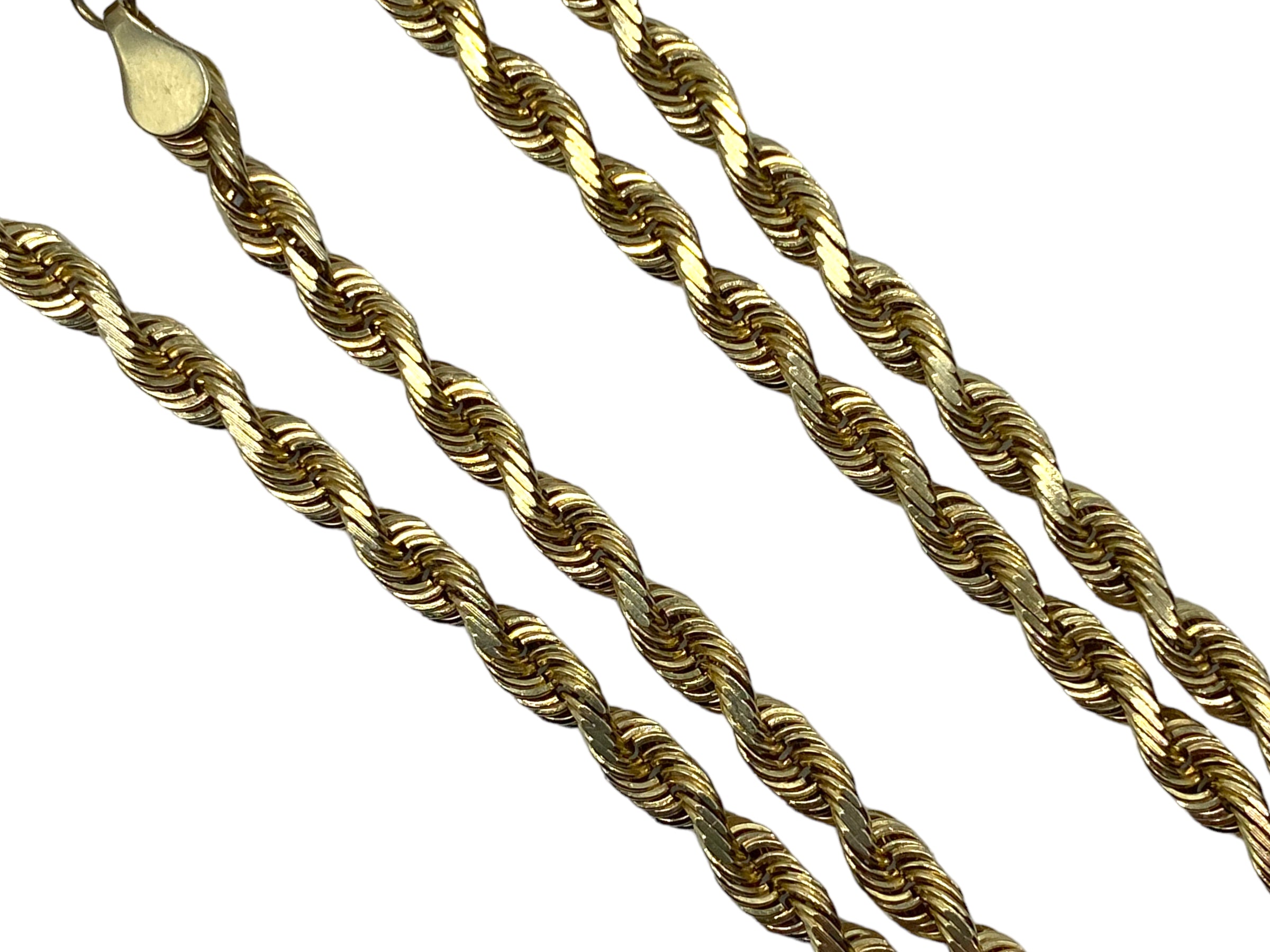 14k Solid Rope Chain Necklace