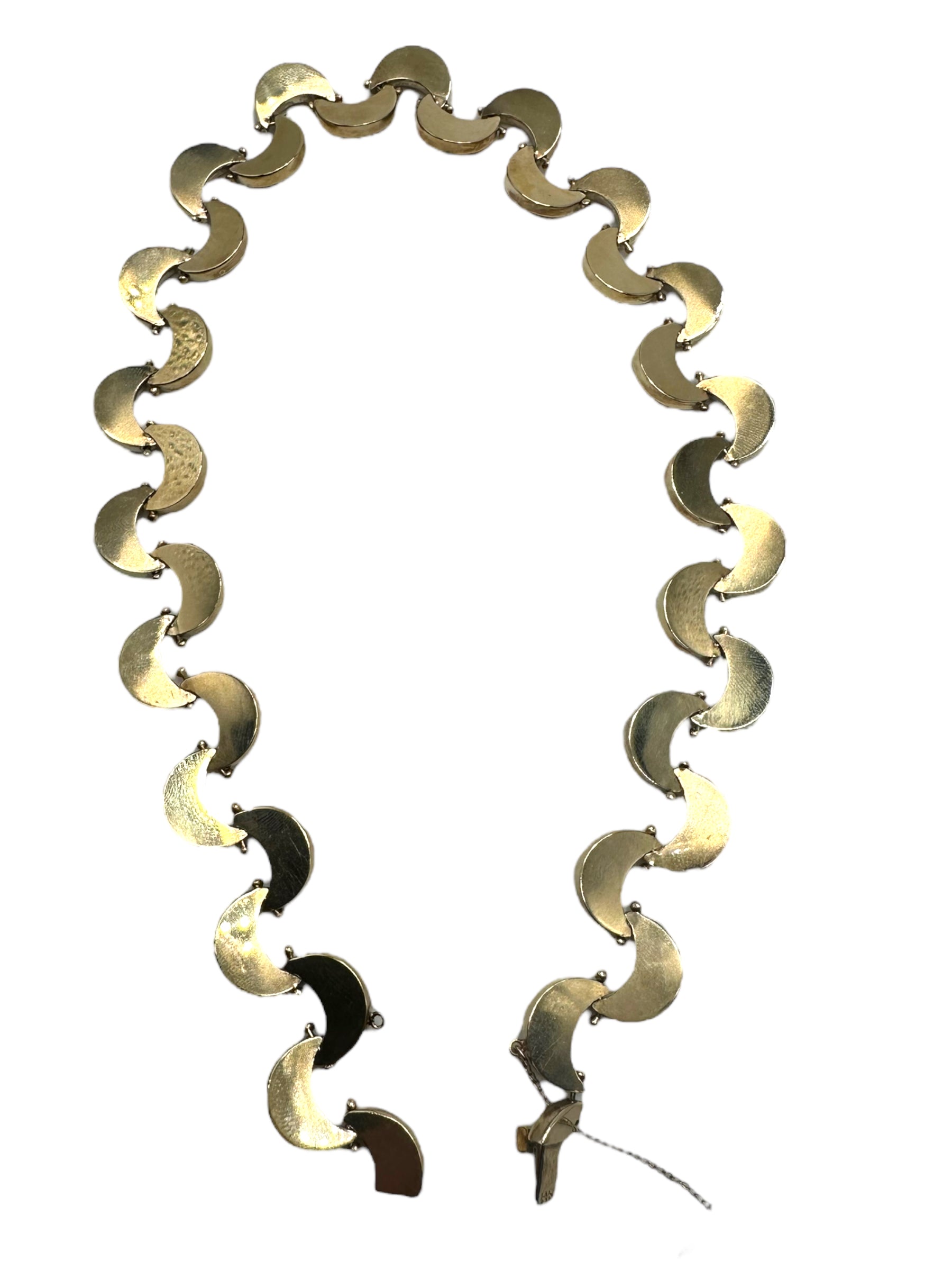 14k Crescent Link Necklace