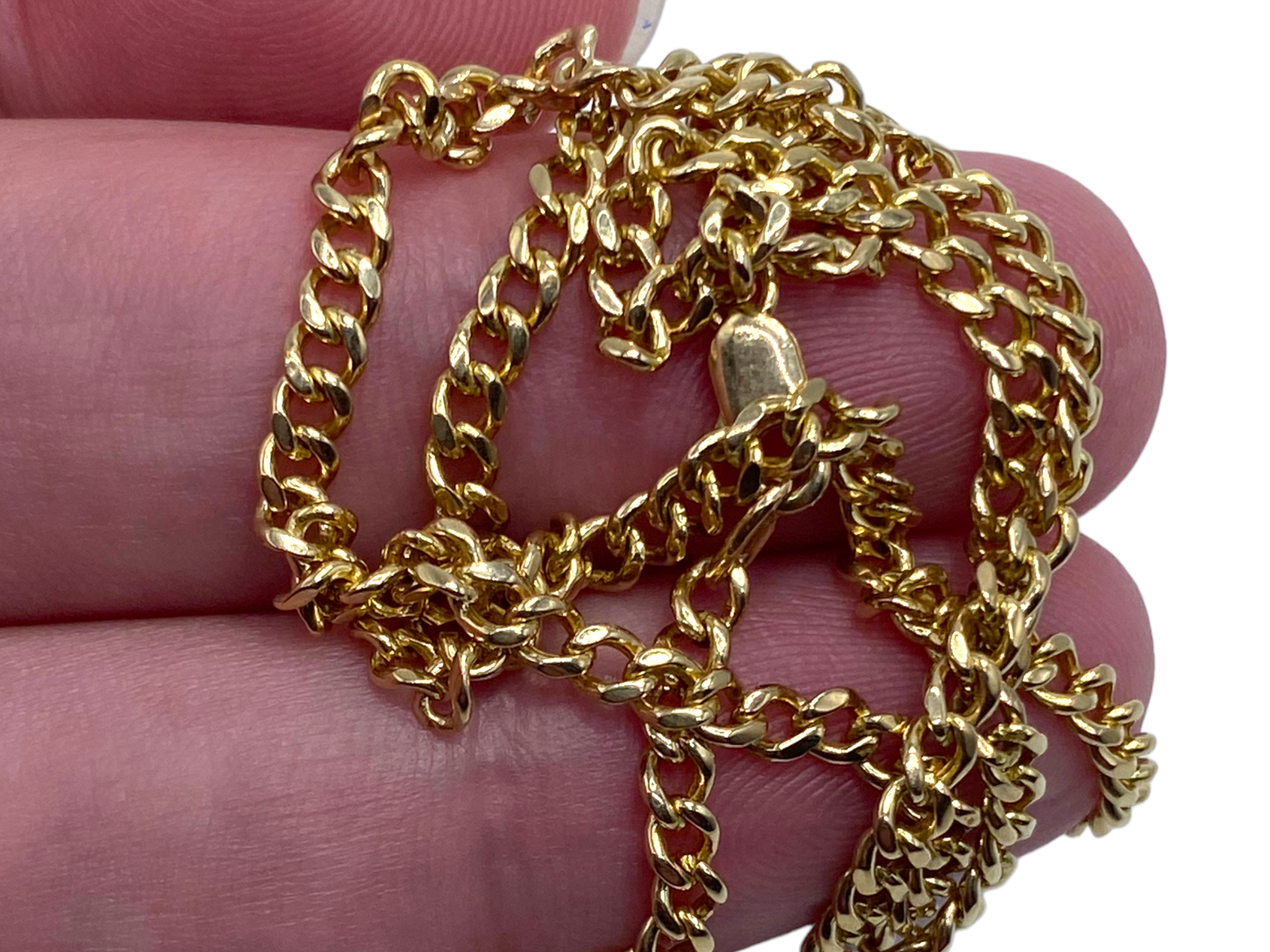 14k Flat Curb Chain Necklace