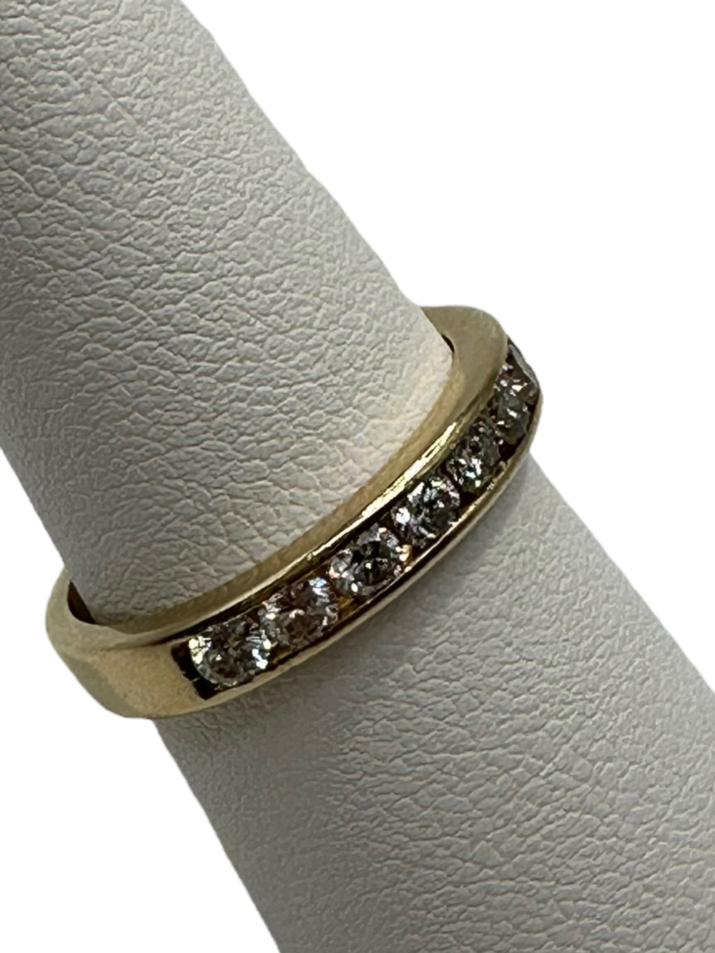 14k Yellow Gold Diamond Stacker Band Ring