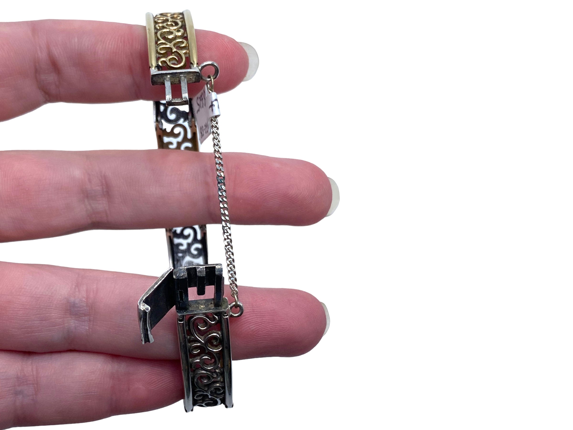 14k Silver Scroll Bracelet