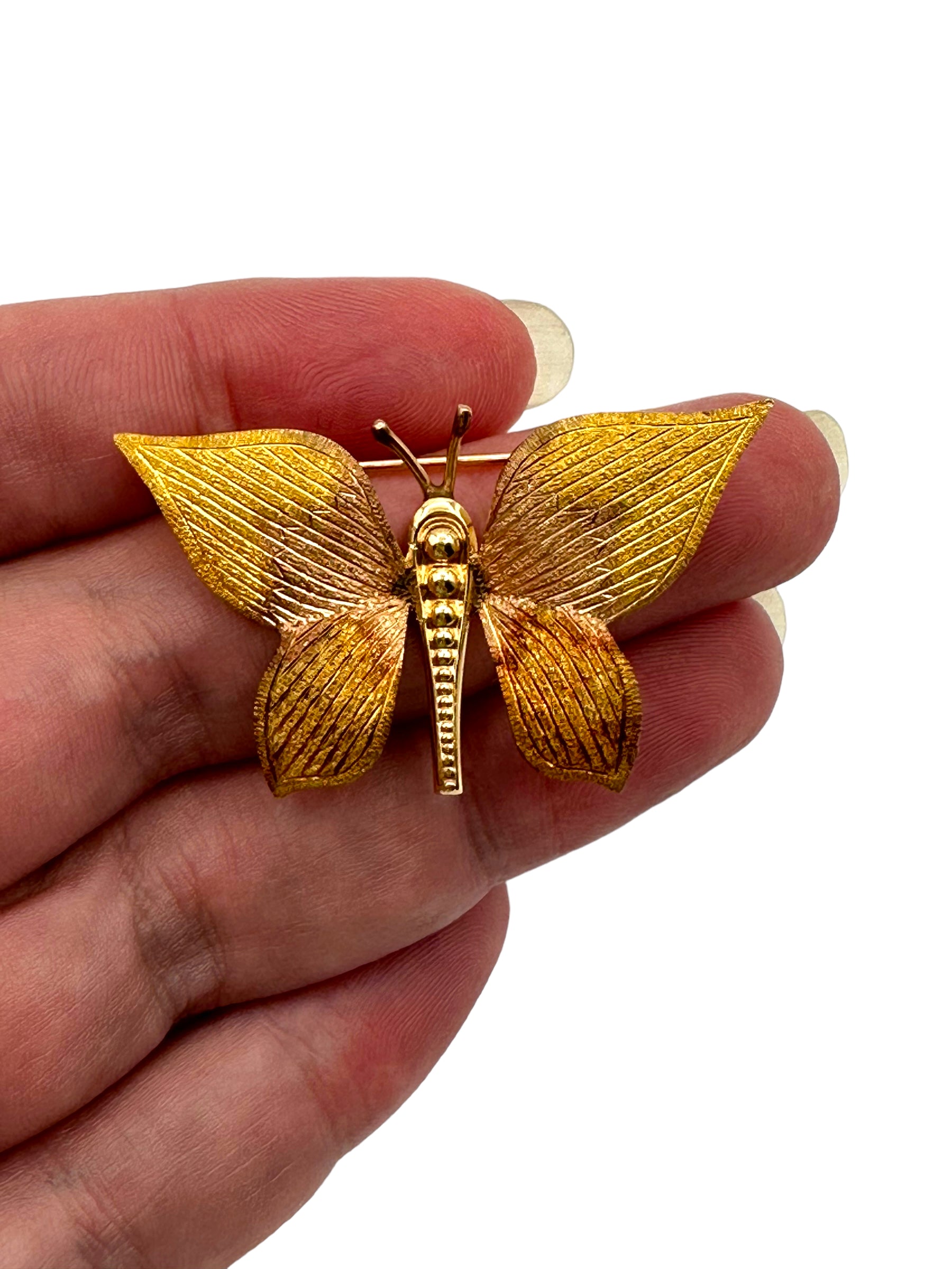 14k Butterfly Pin