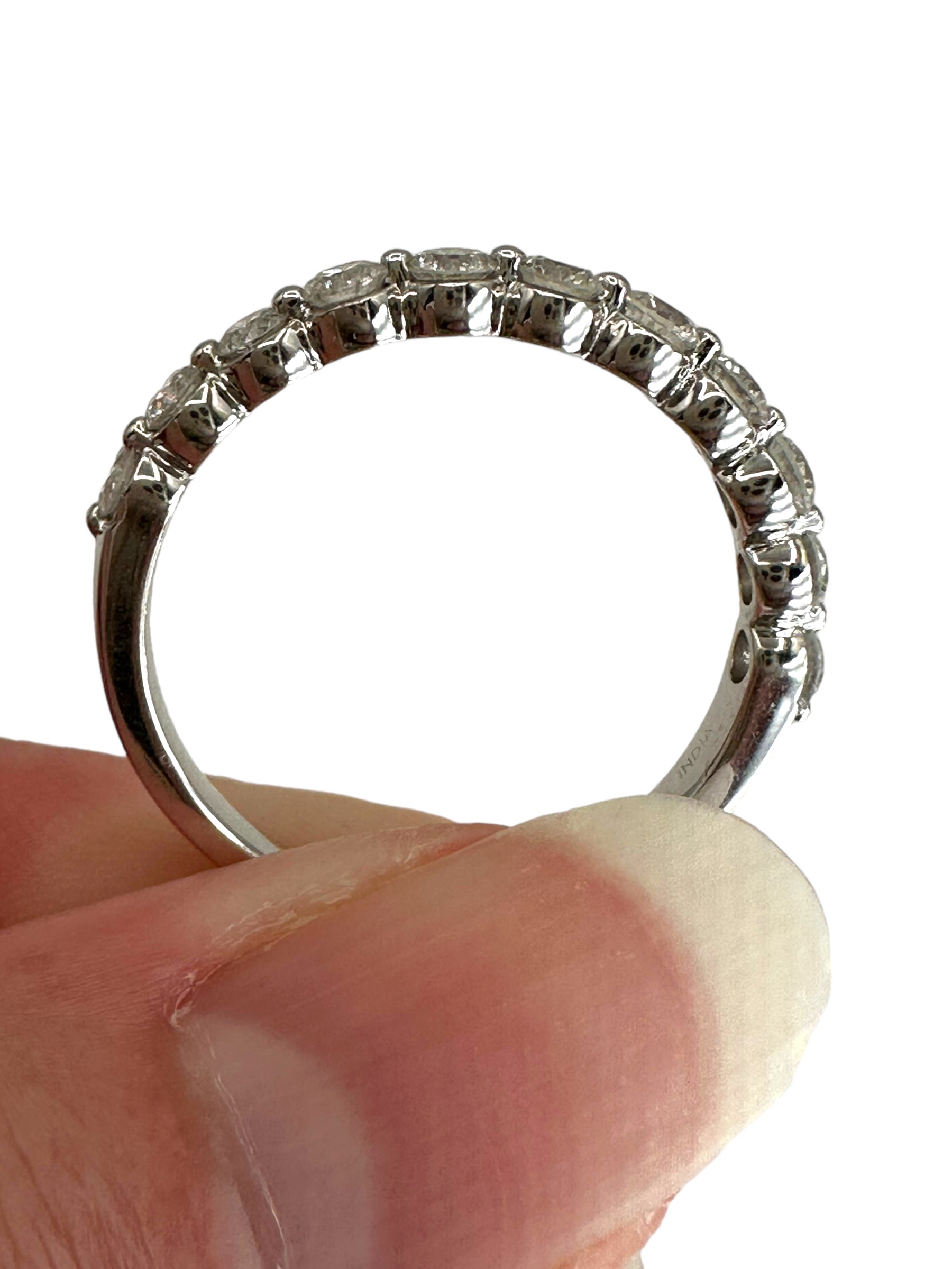 14k Diamond Stacker Band
