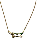 18k Enamel Alligator Necklace