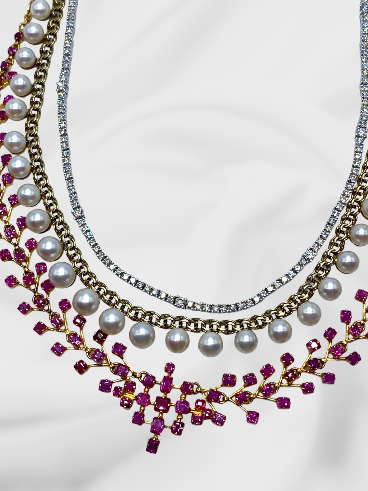 18k White Gold Diamond Tennis Necklace