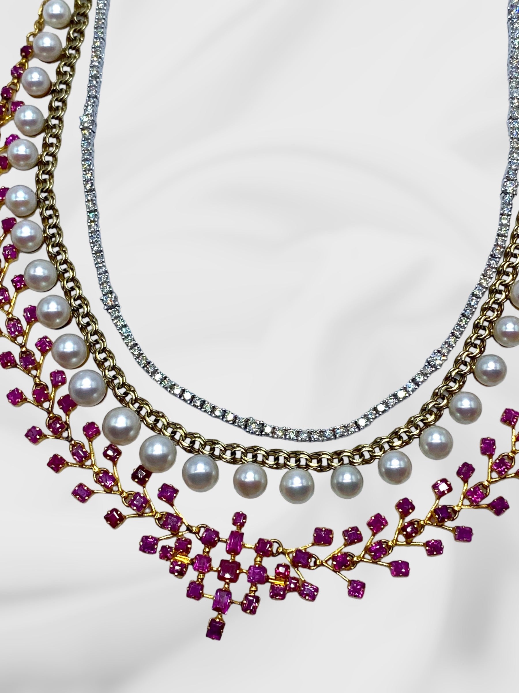 18k White Gold Diamond Tennis Necklace