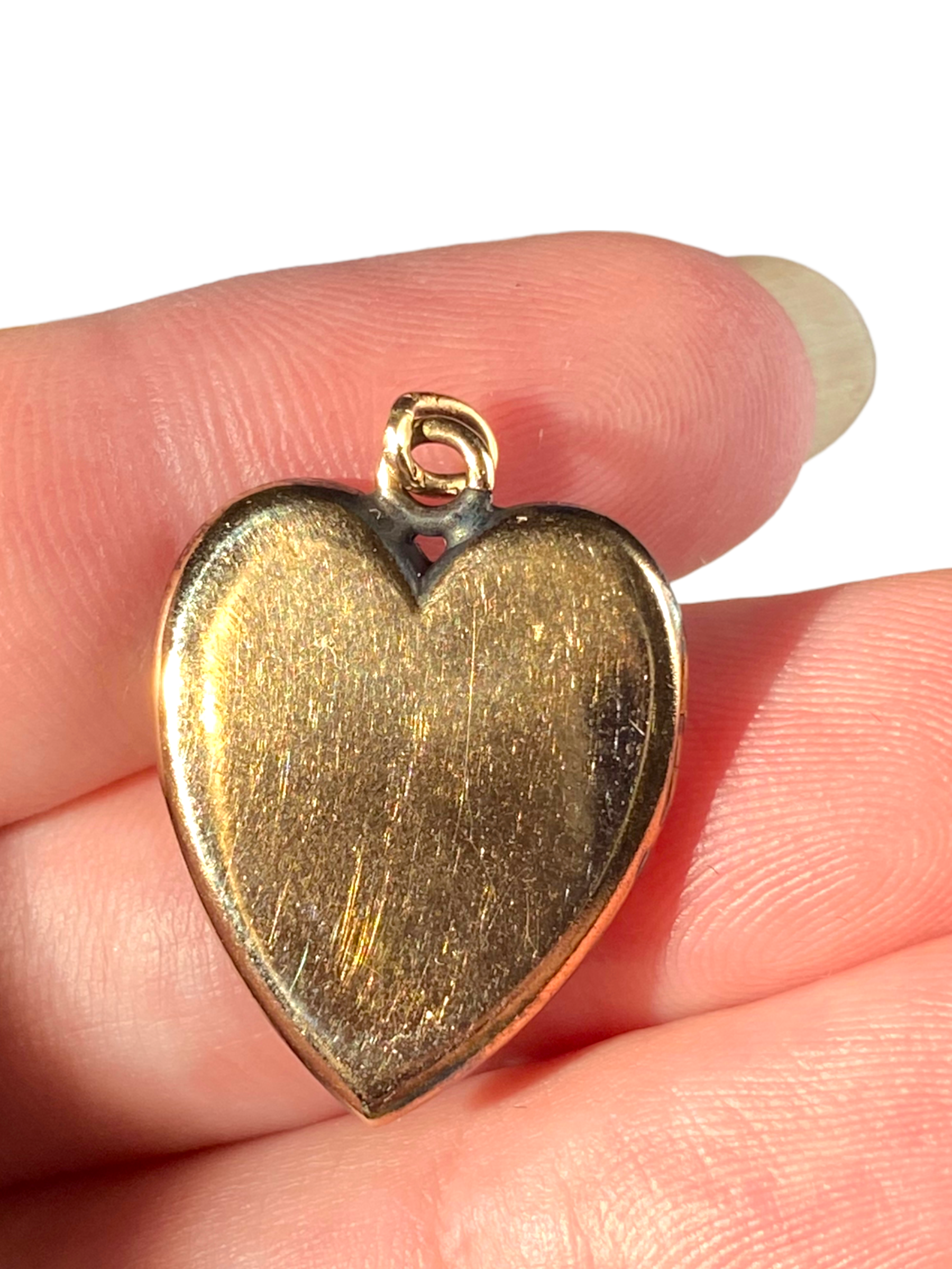 14k Victorian Diamond Heart Locket