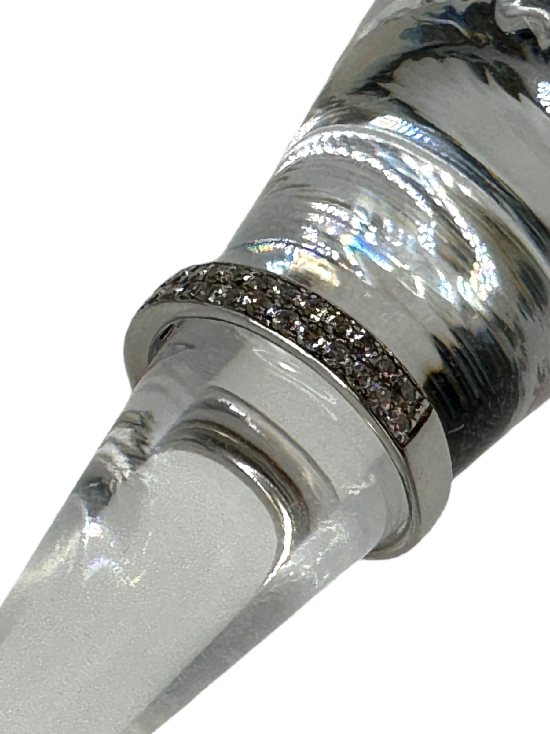 18k White Gold Diamond Stacker Band Ring