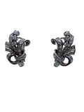 Platinum Diamond Mid-century Earrings