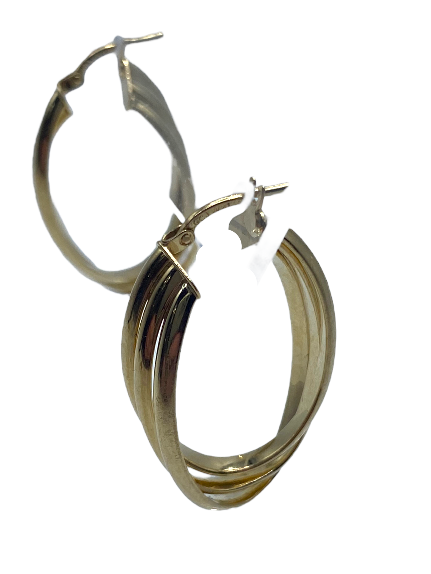 14k Oval Hoop Earrings