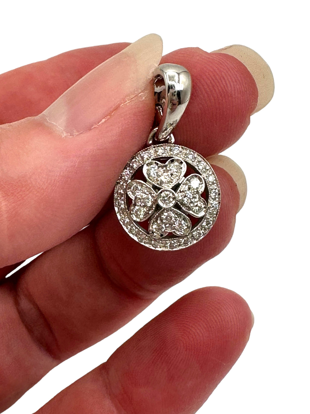 18k Chimento Diamond Clover Pendant
