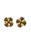 18k Clip-on Cross Earrings