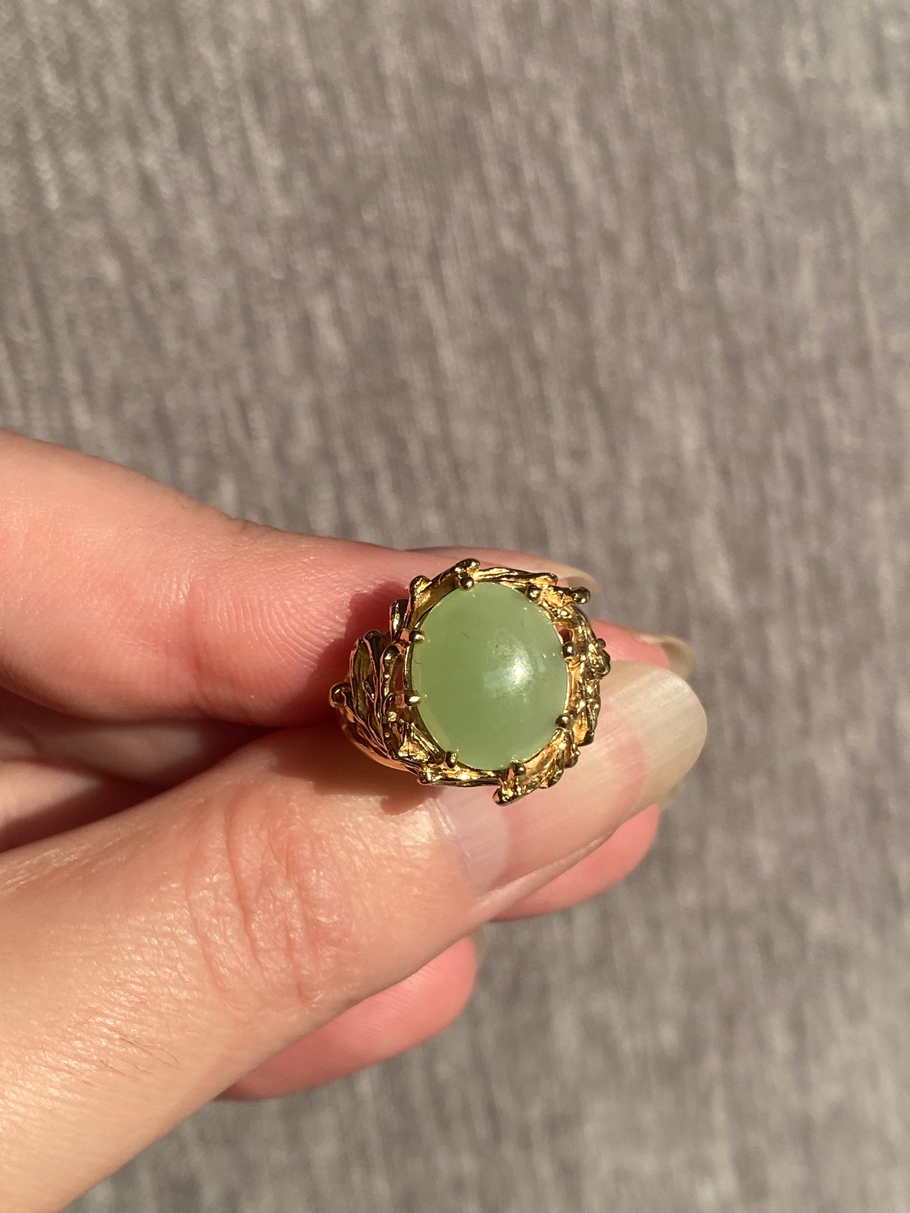 14k Jade Ring
