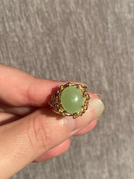 14k Jade Ring