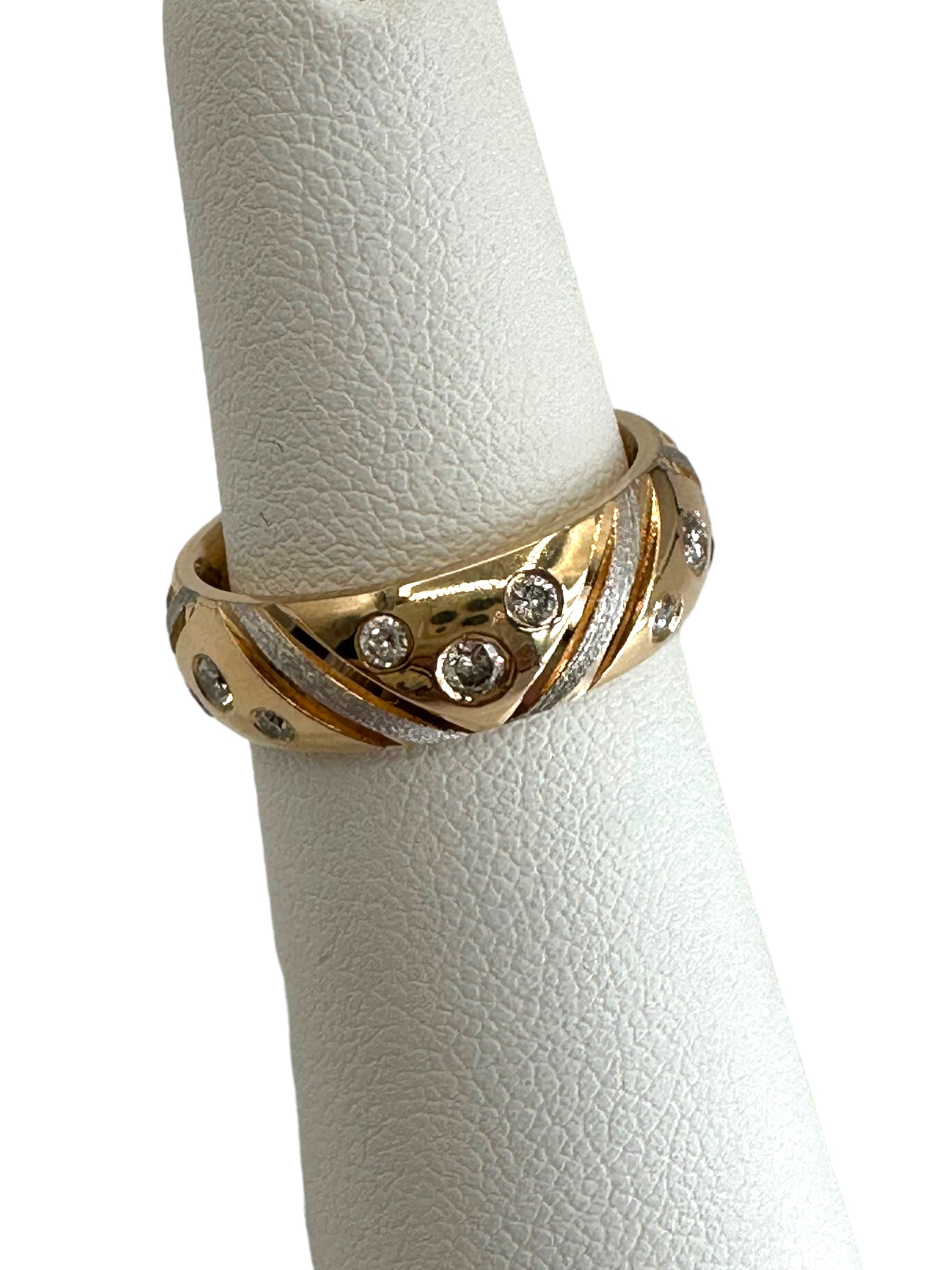 14k Two-tone Diamond Eternity Ring