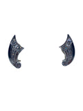 Platinum 14k Art Deco Comet Earrings