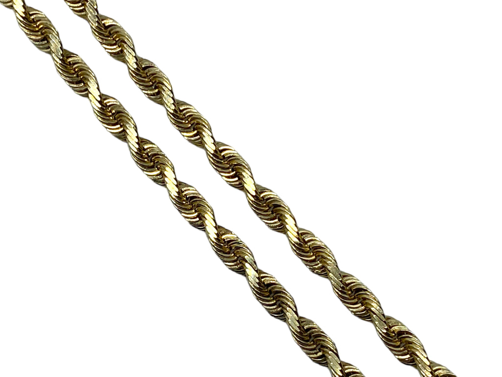 14k Solid Rope Chain Necklace