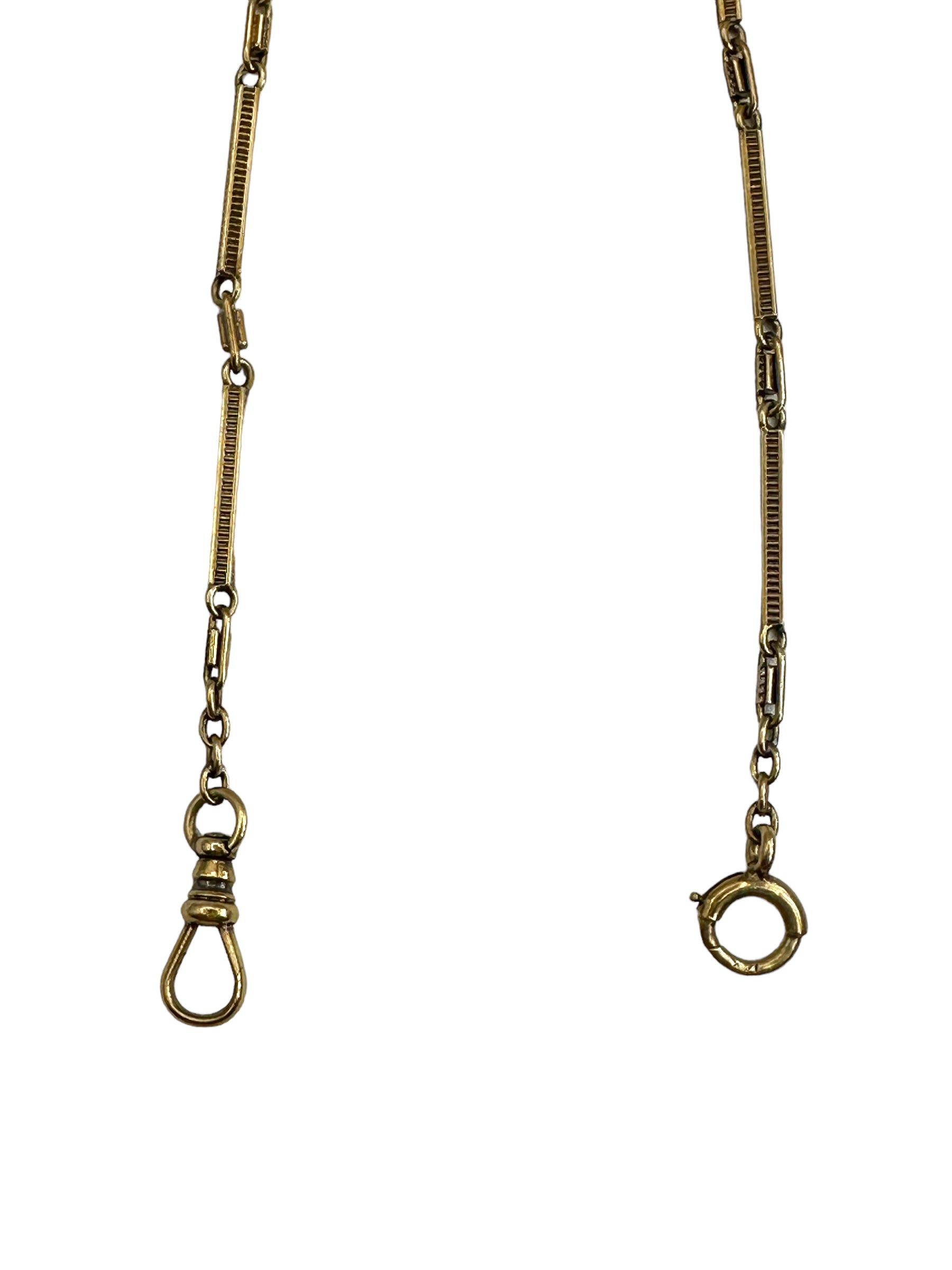 14k Bar Link Watch Chain