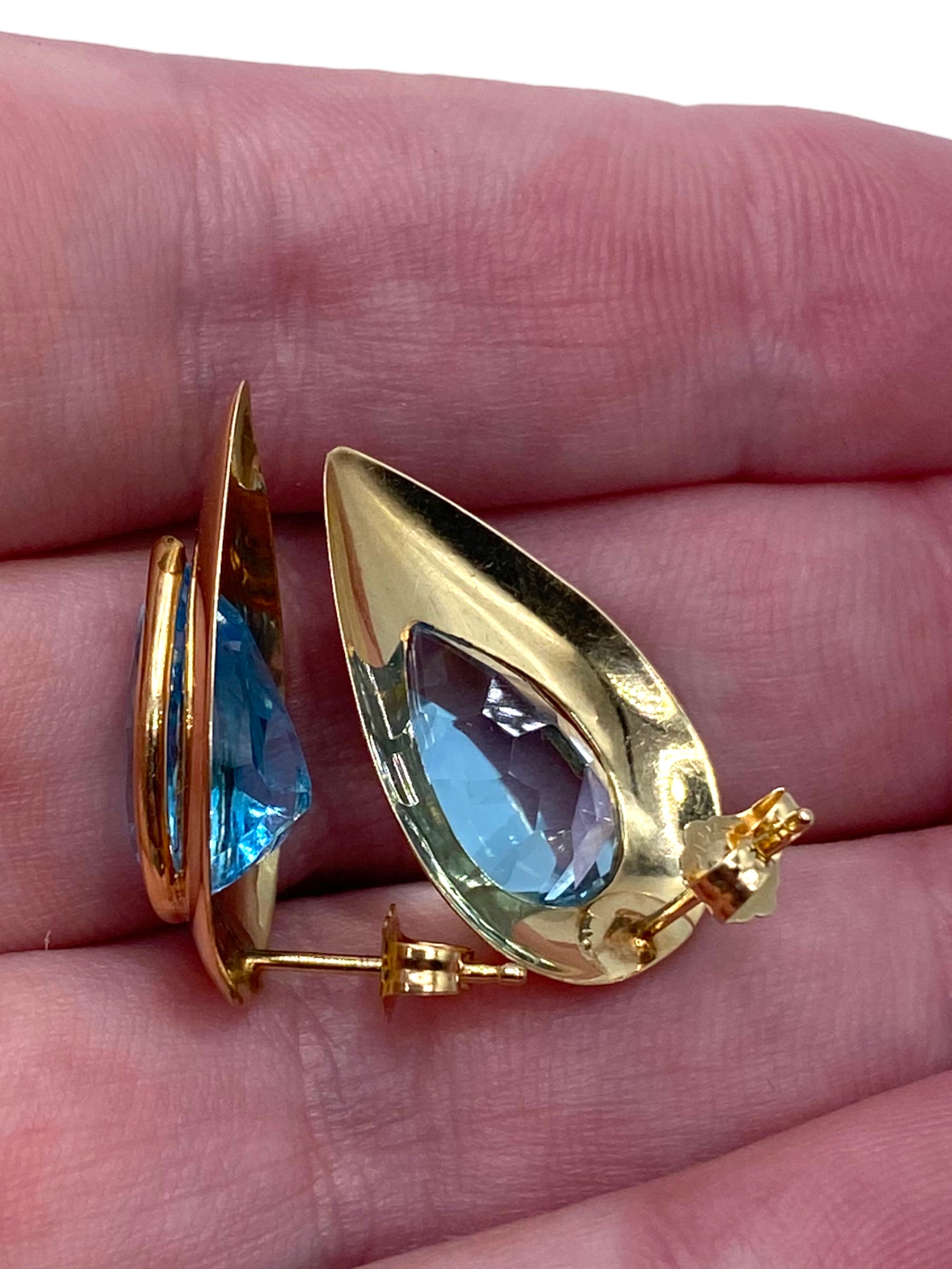 14k Topaz Earrings