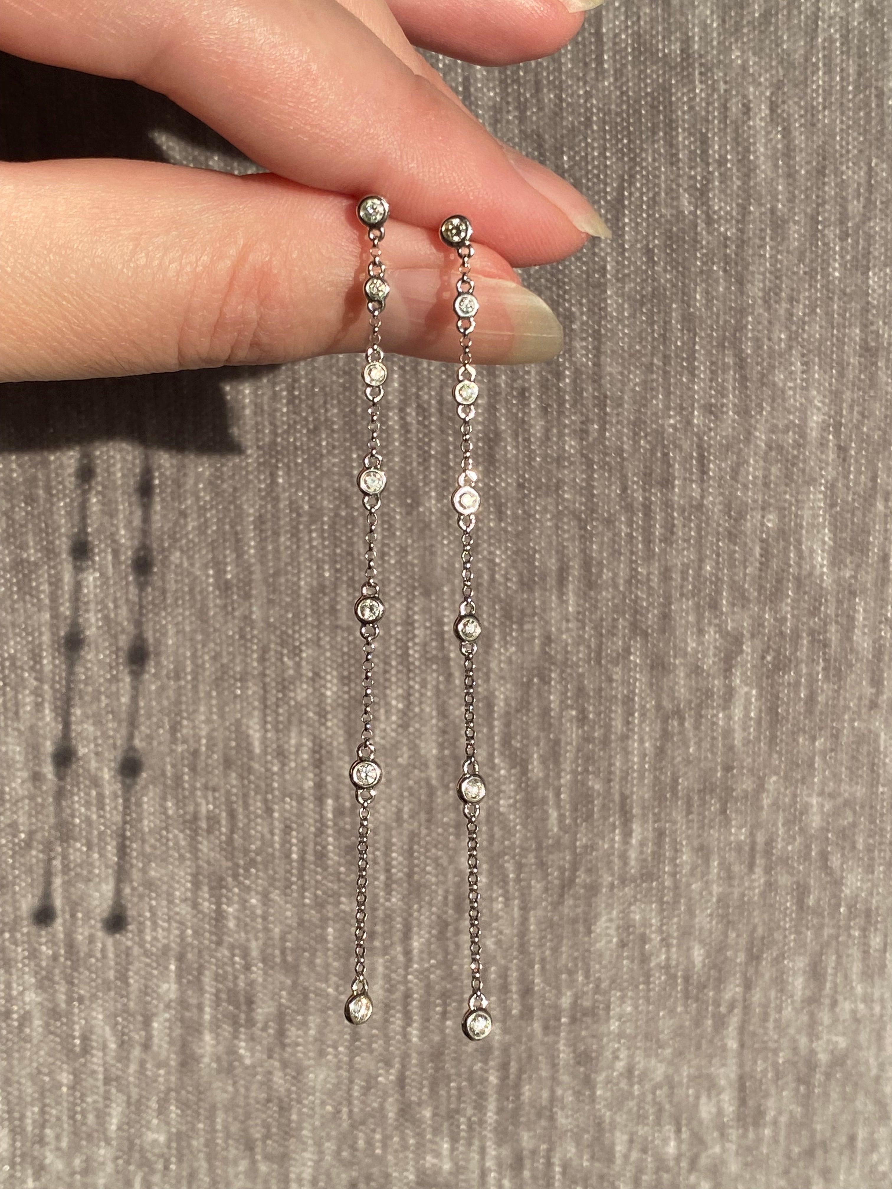 14k Diamonds by the Yard Earrings
