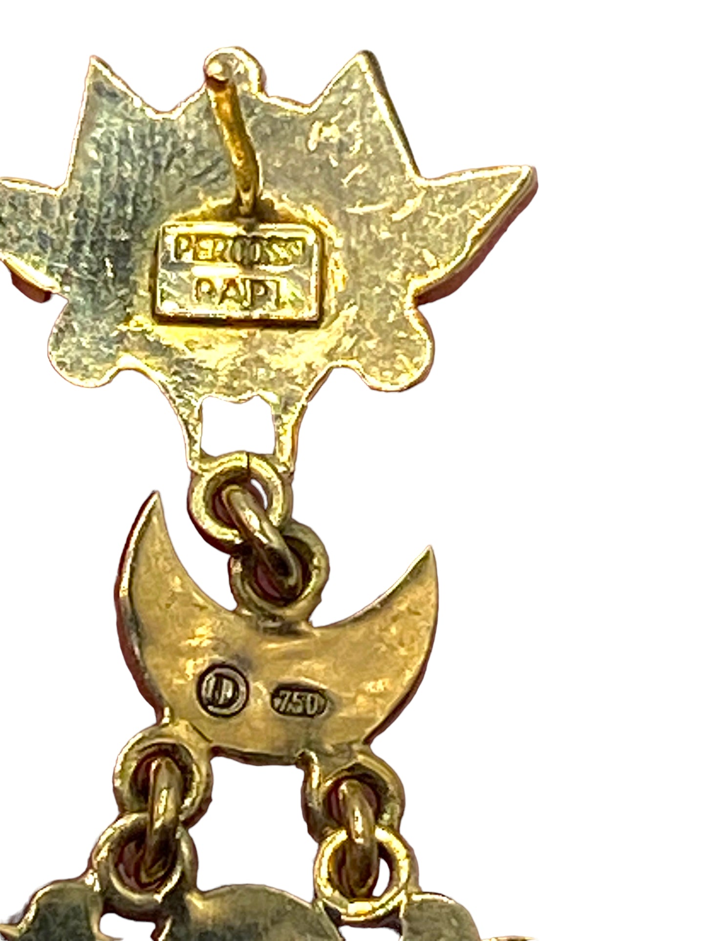 18k Percossi Papi Seed Pearl Enamel Drop Earrings