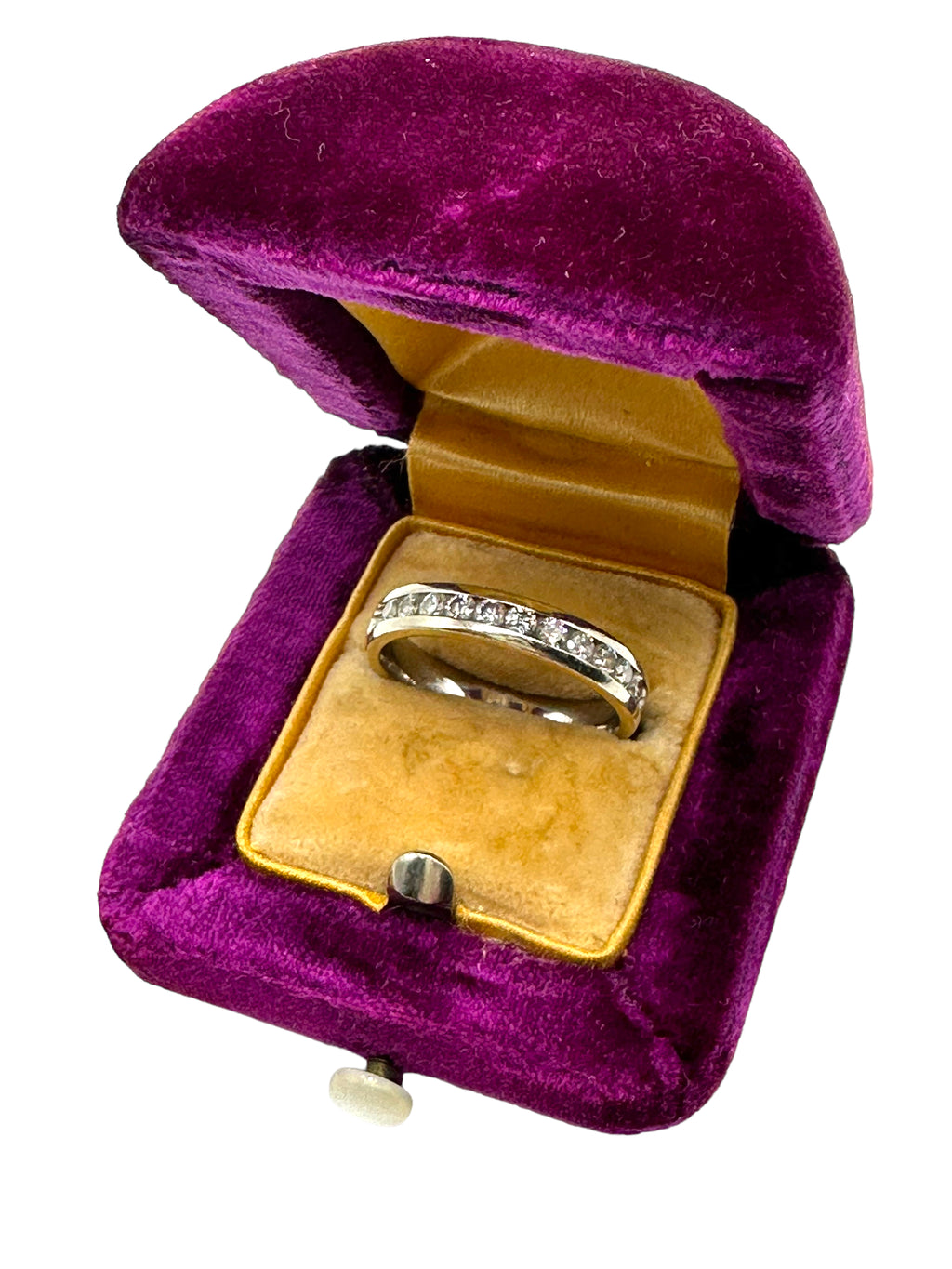 14k White Gold Diamond Stacker Band Ring