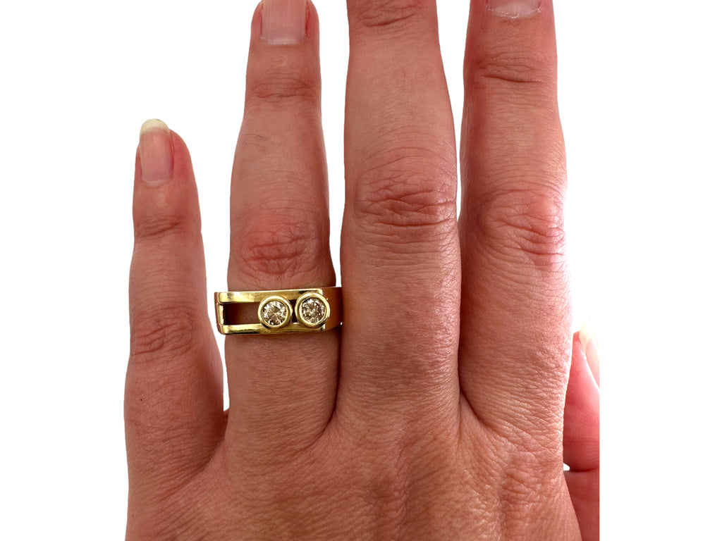 14k Diamond Slider Ring